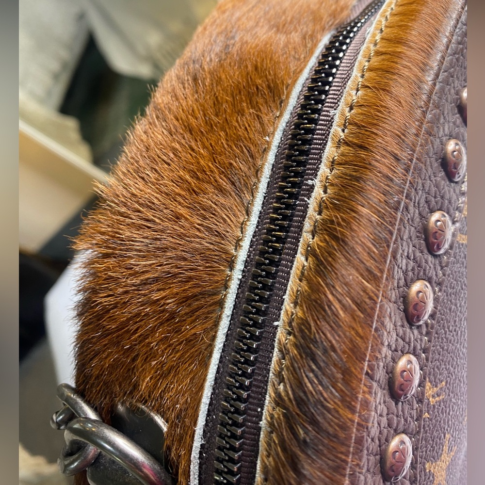 Montana West Brown Crossbody Bag with Chain Detail